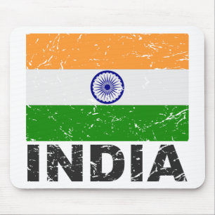 Indien vintageflagga musmatta