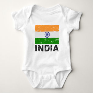 Indien vintageflagga tee