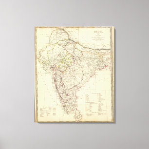Indien XII indexkarta Canvastryck