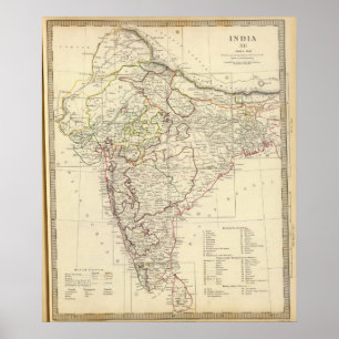 Indien XII indexkarta Poster