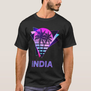 Indiens 80-årsjubileum Handflatan Träd Indiska Pri T Shirt