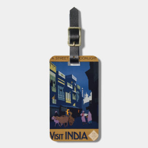 Indiens bagagemärke för Travel Poster-anpassningsb Bagagebricka