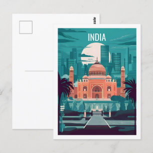 Indiens Berömd Travel Ställe Vykort