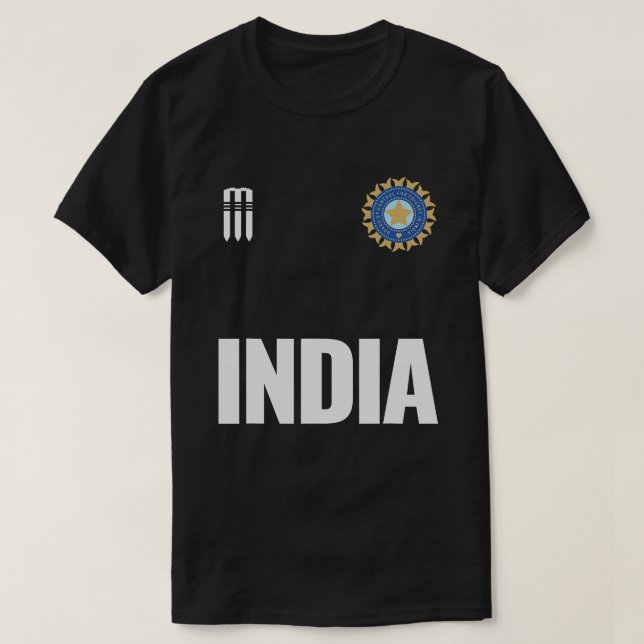 Indiens Cricket National Fläkt Team Jersey Gift In T Shirt (Design framsida)