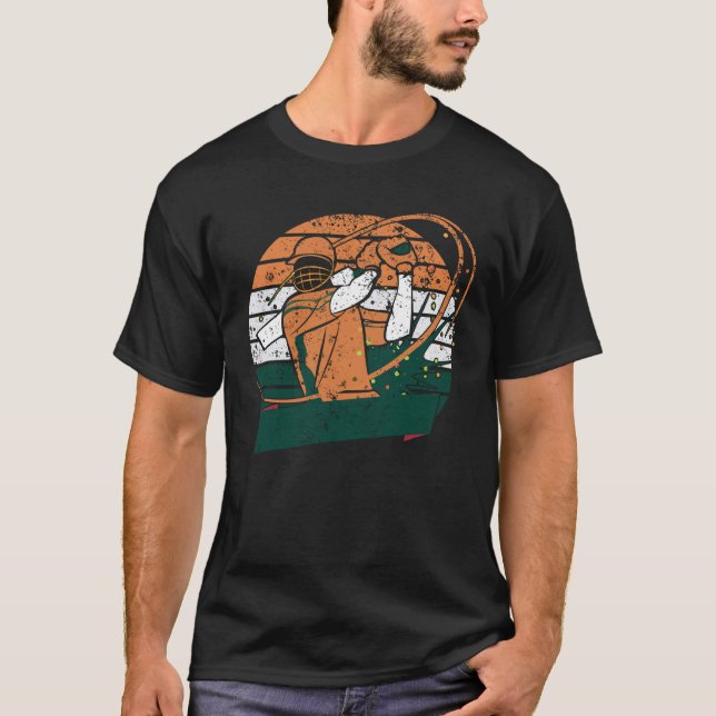 Indiens Cricket Team Indiska Cricket Fläkt Flagga T Shirt (Framsida)