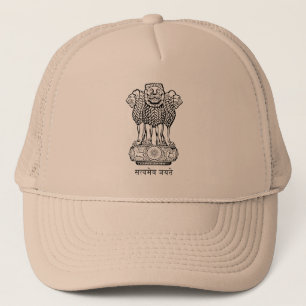 Indiens emblem i land keps