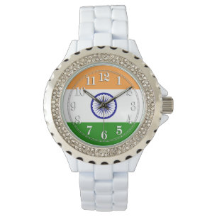 Indiens flagga armbandsur
