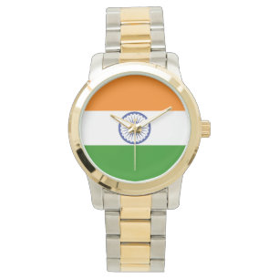 Indiens Flagga Ashoka Chakra Armbandsur