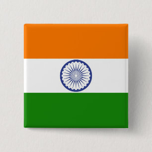 Indiens Flagga Ashoka Chakra Knapp