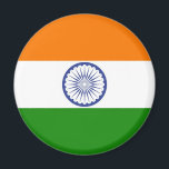 Indiens Flagga Ashoka Chakra Magnet<br><div class="desc">Indiens Flagga är en rektangulär trifärg för vågrät Indiens saffron, vit och Indiens grönt, med Ashoka Chakra, ett 24-språkigt hjul, i marinblått centrum. Chakra, patriotic, india gift, souvenir, sportfantast #india #indian #asia, #mumbai #ashoka</div>