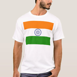 Indiens Flagga Ashoka Chakra Tee