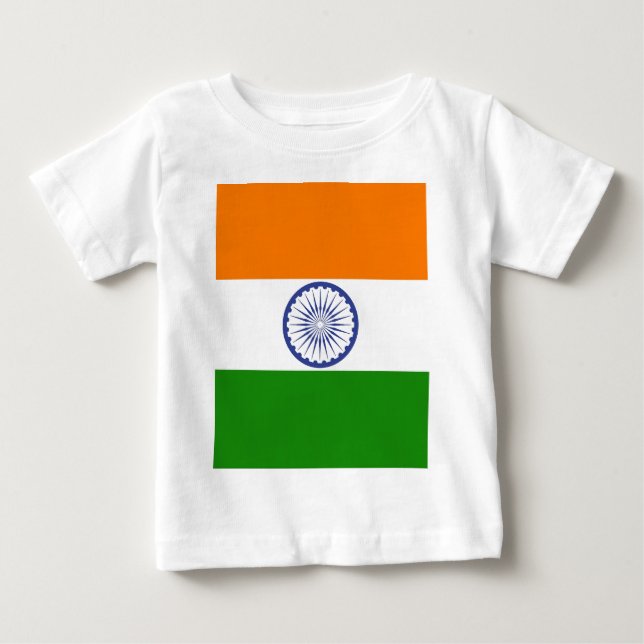 Indiens Flagga Ashoka Chakra Tröja (Framsida)