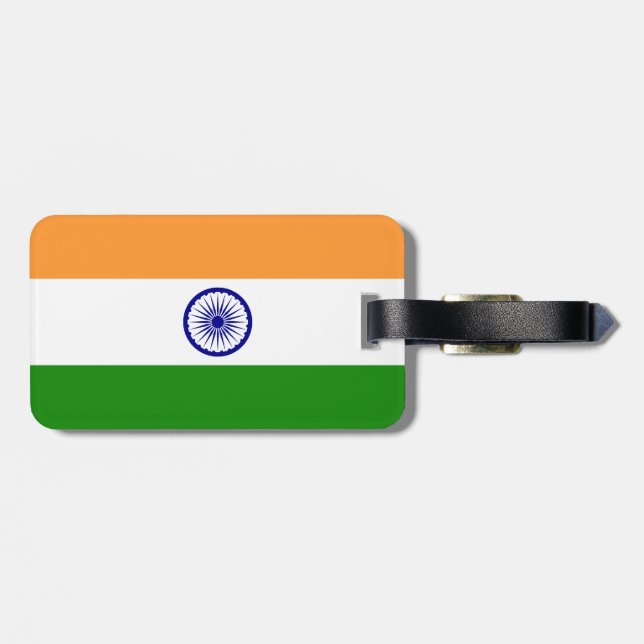 Indiens flagga bagagebricka (Baksida Vågrät)