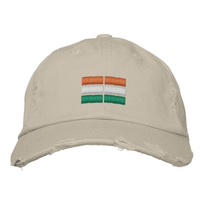 Indiens Flagga Embroized Baseball Cap Broderad Keps (Framsida)