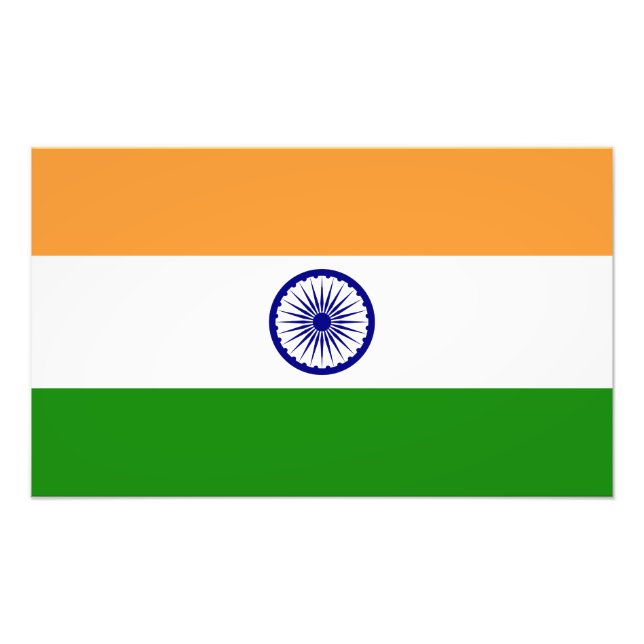 Indiens flagga fototryck (Framsidan)