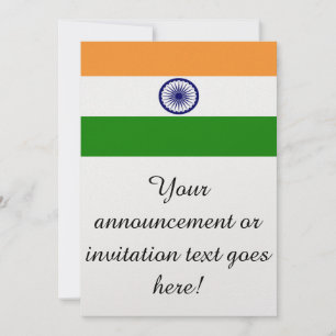 Indiens flagga inbjudningar