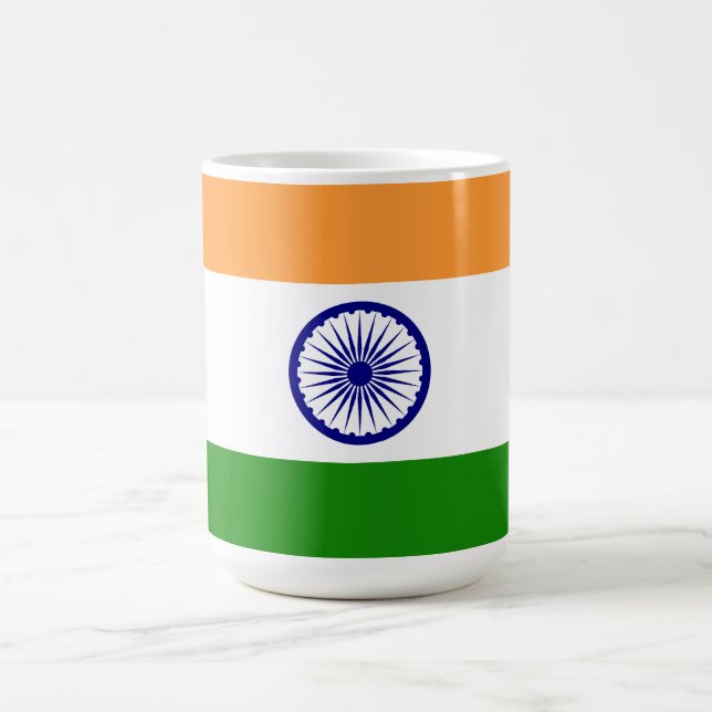 Indiens flagga kaffemugg (Center)