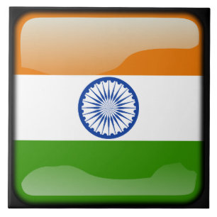 Indiens flagga kakelplatta