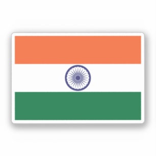 Indiens flagga klistermärken