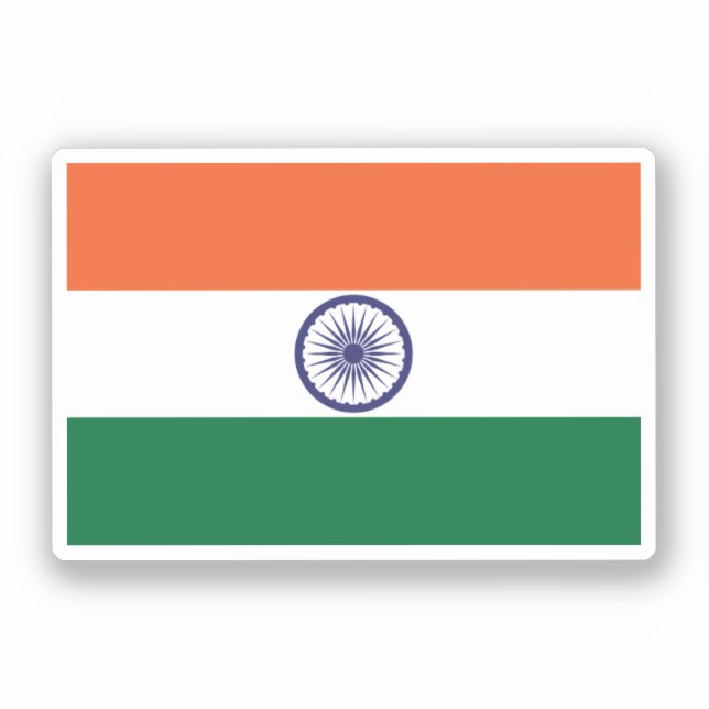Indiens flagga klistermärken (Framsida)