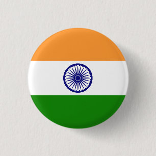 Indiens flagga knapp