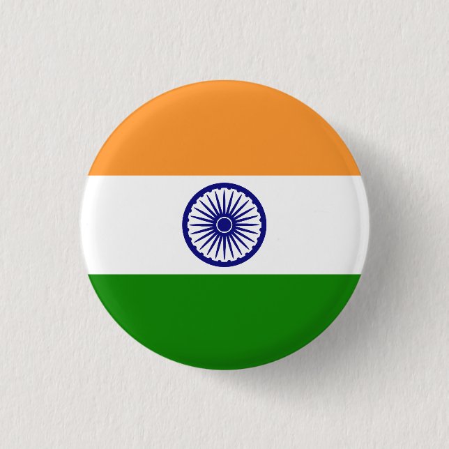 Indiens flagga knapp (Framsida)