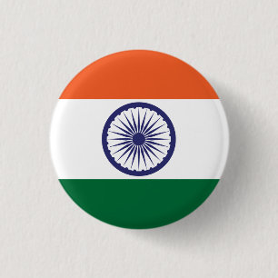 Indiens flagga knapp
