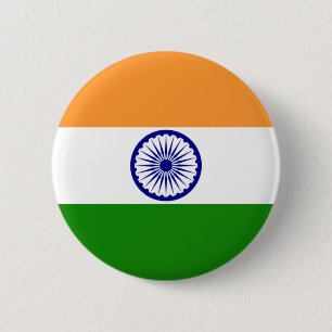 Indiens flagga knapp