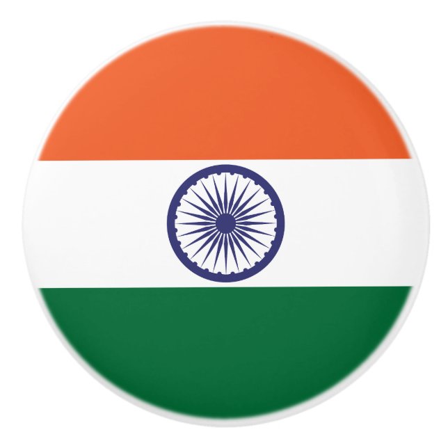 Indiens flagga knopp (Framsidan)