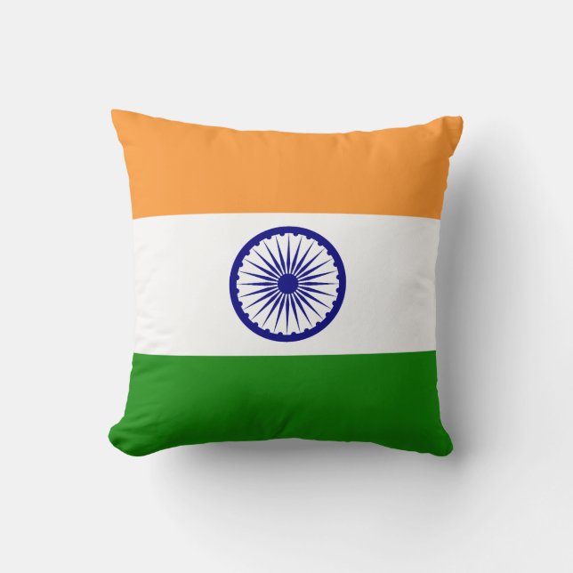Indiens flagga kudde (Framsida)