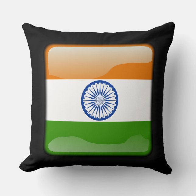 Indiens flagga kudde (Framsida)