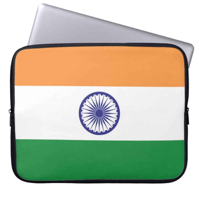 Indiens flagga laptop fodral (Framsidan)