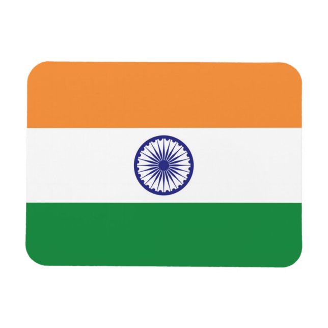 Indiens flagga magnet (Horisontell)