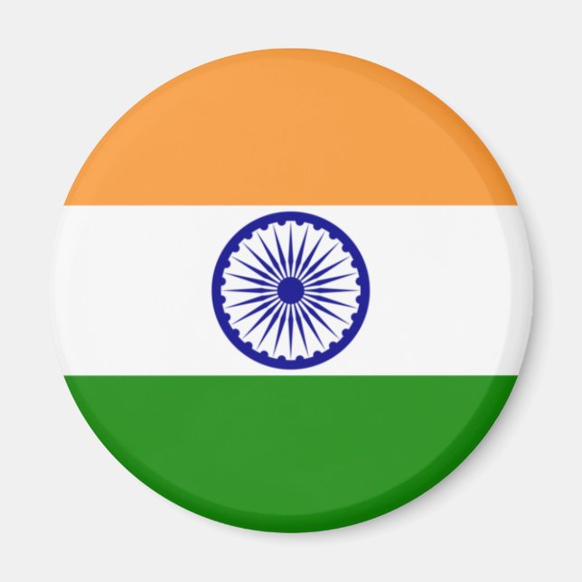 Indiens flagga magnet (Framsidan)