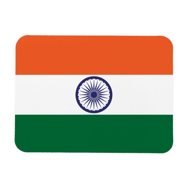 Indiens flagga magnet (Horisontell)