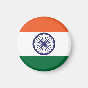 Indiens flagga magnet