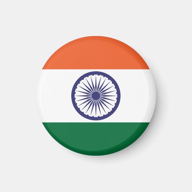 Indiens flagga magnet (Framsidan)