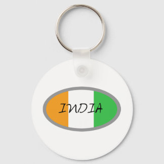 Indiens Flagga! Nyckelring