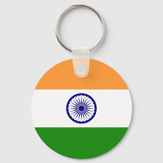 Indiens flagga nyckelring (Framsida)