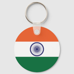 Indiens flagga nyckelring
