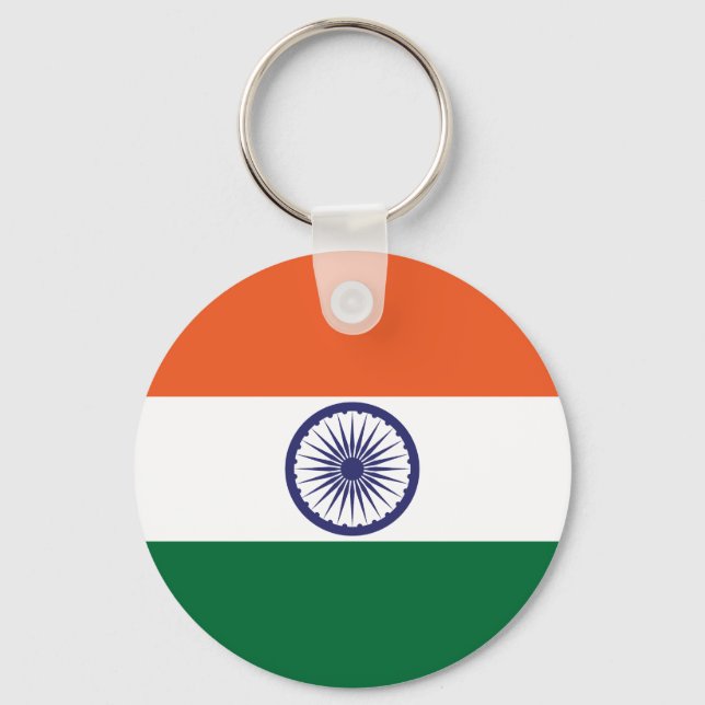 Indiens flagga nyckelring (Framsida)