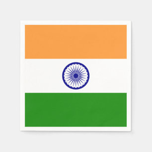 Indiens flagga pappersservett