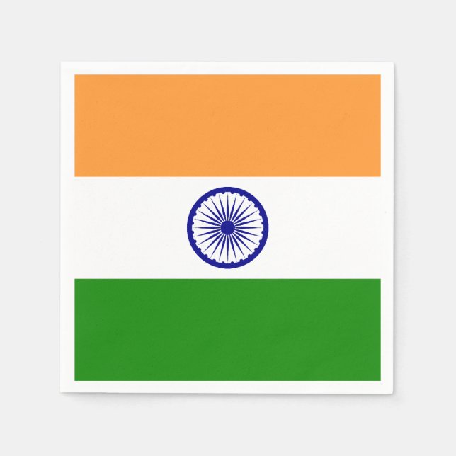 Indiens flagga pappersservett (Framsidan)