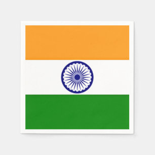 Indiens flagga pappersservett
