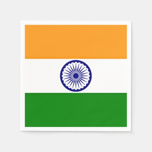 Indiens flagga pappersservett (Framsidan)