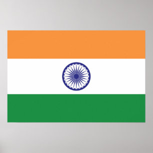 Indiens flagga poster