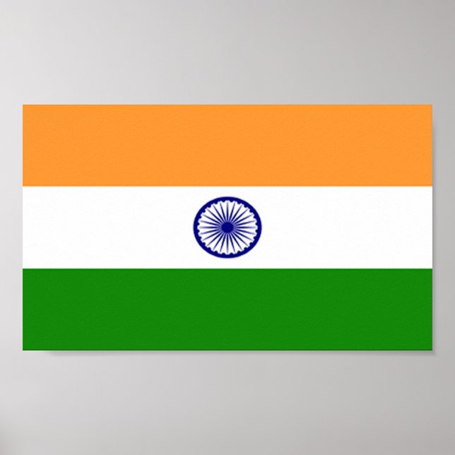 Indiens flagga poster (Framsidan)
