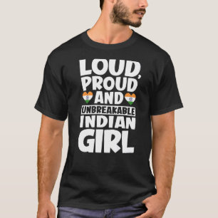 Indiens Flagga Proud Indians Manar & Women T Shirt