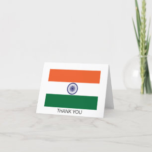 Indiens flagga tack kort