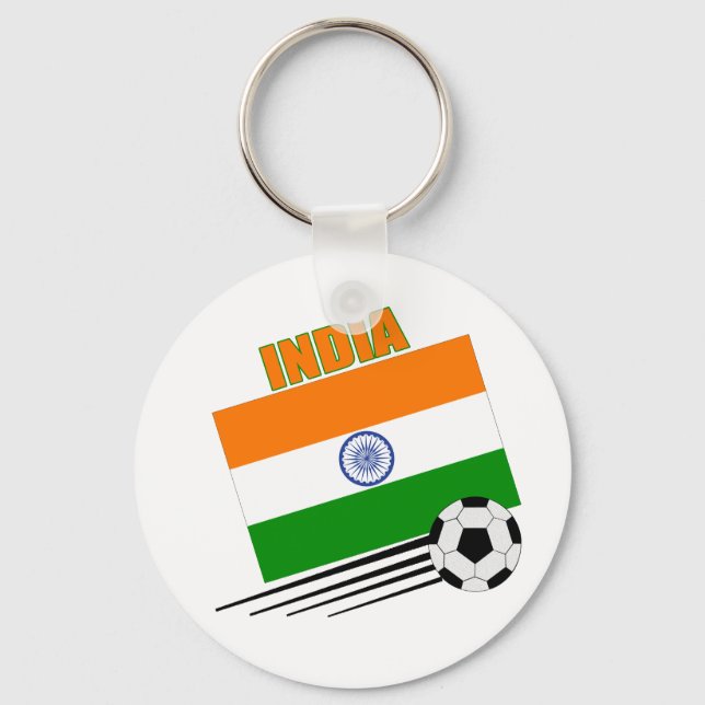 Indiens fotbollslag nyckelring (Framsida)
